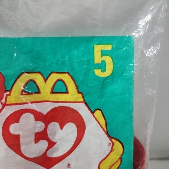 Teenie Beanie Babies Retired 1998 Red Pincher Lobster #5 Ty Inc Happy Meal - Picture 5 of 8